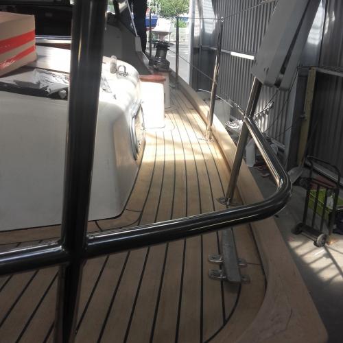 pose pont en teck - teak deck installation